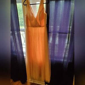 Chiffon floor length bridesmaid dress